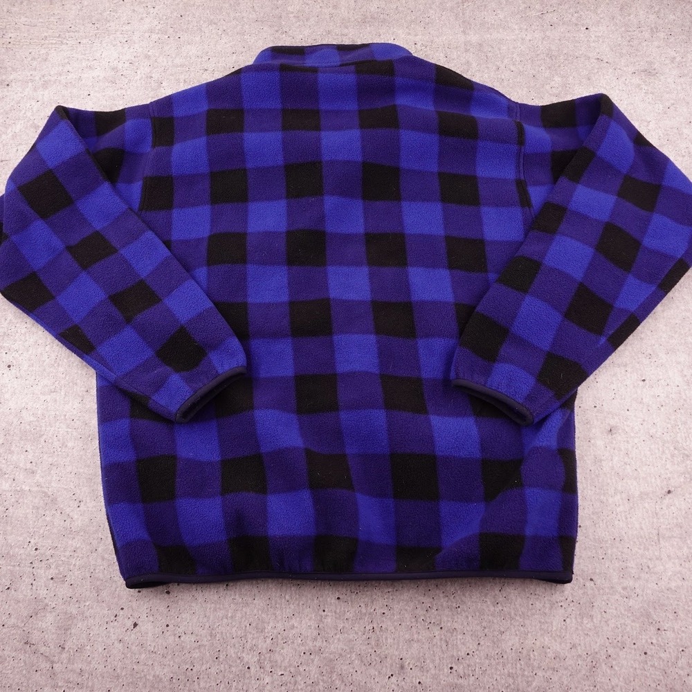 Patagonia Synchilla Snap-T Fleece Pullover Mens L Blue Black Buffalo Plaid 25580 - Picture 2 of 10